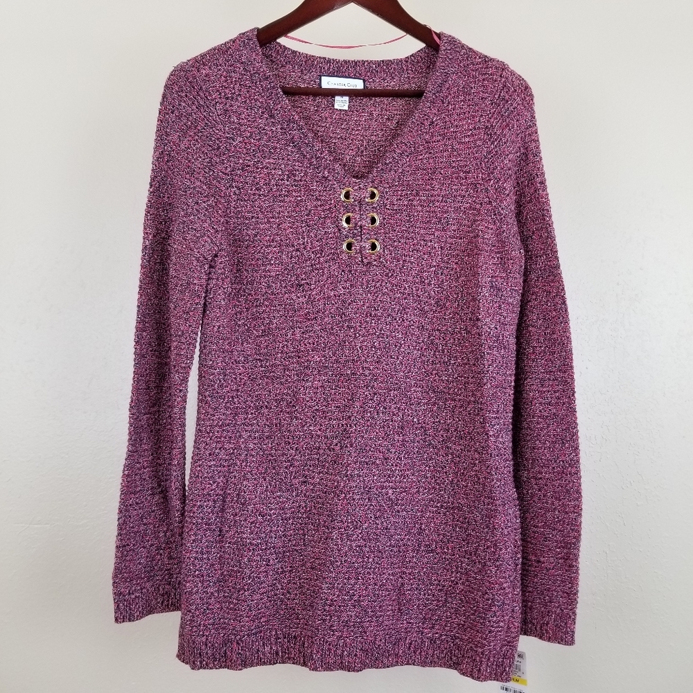 Charter Club New Coral Combo Sweater